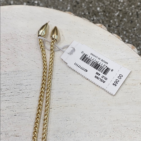 Kendra Scott Aislinn Necklace Teal Agate NWT - Picture 3 of 5